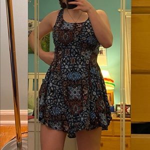 Floral racer back dress